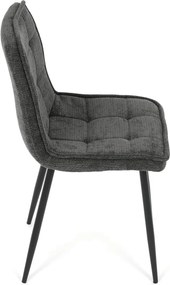 Jídelní židle, šedá, látka, CT-G2048 GREY2
