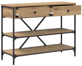 Konzolasztal Mesteri tölgy 100x34.5x75 cm Szerelt fa