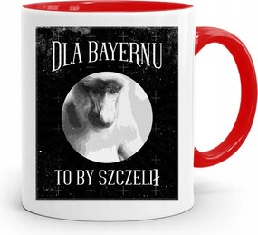 Piros Vicces Bögre Bayern Nyomtatott Fényképpel