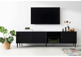 Fekete TV-állvány fém lábakkal Mistral 233