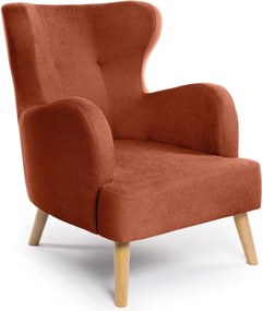 Téglavörös füles fotel Noemye – Bonami Selection