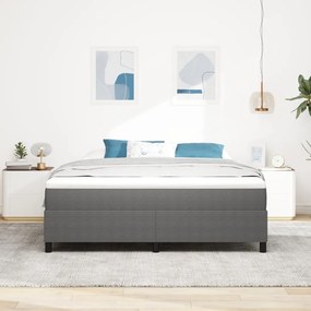 Boxspring Ágy Világosszürke Szuper King Bordás Szövet