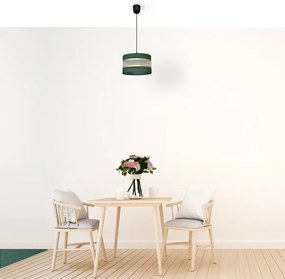 Csillár zsinóron HELEN 1xE27/15W/230V átm. 25 cm zöld/arany