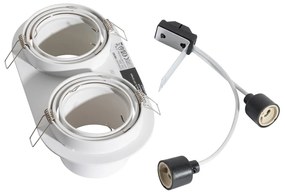 Kerek beépíthető spotlámpa fehér GU10 70 mm dönthető 2-fényes - Installa
