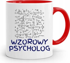 Pszichológus Pszichiáter Terapeuta Bögre Piros, fényképes nyomattal