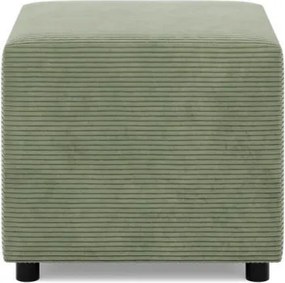 Zeus puff, kordbársony, 50x50, zöld