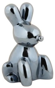 Balloon Bunny nyuszi szobor kicsi metál fekete