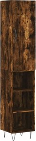 vidaXL füstös tölgy színű szerelt fa magasszekrény 34,5x34x180 cm