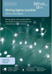 Kültéri lámpa micro 18m 360LED hideg fehér