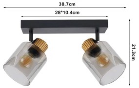 Brilagi - HYGGE 3xE14/15W/230V spotlámpa fekete/füstszínű