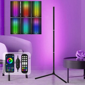 Álló Sarok Lámpa Rgb Led Távirányító App Music Sensor 160 CM