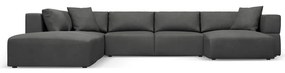 Sötétszürke sarokkanapé (bal oldali-"U" alakú) Esther – Milo Casa