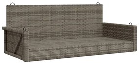 szürke polyrattan hintapad 119x56x48 cm