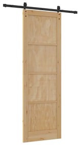 Csúszóajtó Természetes és fekete 78 x 232 cm