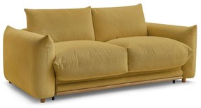 Sárga kinyitható kanapé 214 cm Ernest – Bobochic Paris