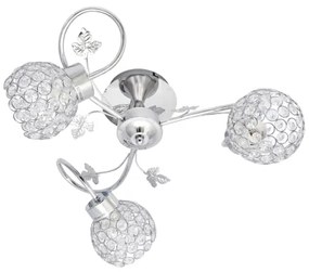 Felületre szerelhető csillár SOPHIA 3xE27/15W/230V fényezett króm/átlátszó