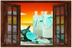 Poszterek 90x60 Ital vodkával a tengerparton