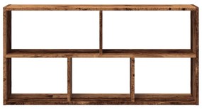 antik fa színű szerelt fa fali polc 100 x 25 x 50 cm