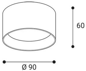 LED2 - ZETA ON LED beépíthető spotlámpa 8W/230V 3000/3500/4000K, átmérő 9 cm, fekete