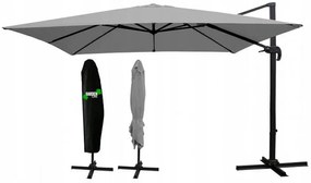 Kerti napernyő állvánnyal 3 x 4 m - szürke