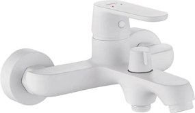 Kuchinox Dima, falra szerelhető fürdőkád csaptelep kerámia zuhanyterelővel, fehér matt, LAV-BQD_610D