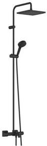 Hansgrohe Vernis Shape zuhanyrendszer a falra kádi termosztáttal matt fekete 26900670