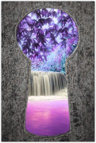 Poszterek 80x120 Lila vízesés