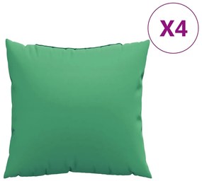 4 db zöld szövet kanapépárna 50 x 50 cm