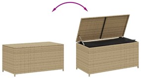 vegyes bézs polyrattan kerti tárolóláda 190 L