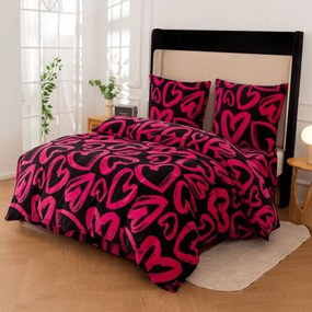 Mikroplüss ágyneműhuzat AMORYS rózsaszín Ágyneműhuzat mérete: 70 x 80 cm | 140 x 200 cm