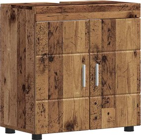 vidaXL Fürdőszobai Szekrény Szett TULUM Öreg fa 60 x 34 x 63 cm