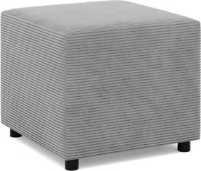 Zeus puff, kordbársony, 50x50, szürke