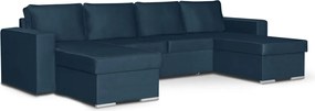 PANORAMO-U Kinyitható sarokkanapé Sötétkék