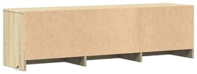 sonoma tölgy színű szerelt fa LED-es TV-szekrény 140x34x40 cm