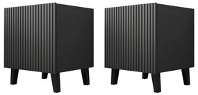 KÉSZLET 2x Éjjeliszekrény VAMOS 52x45 cm antracit