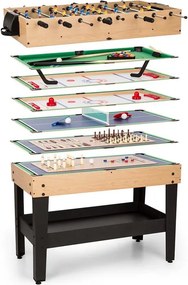 OneConcept Game-Star játékasztal 37 játékkal, multigame, rakodó rész, MDF