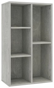 betonszürke szerelt fa könyv-/tálalószekrény 50 x 25 x 80 cm