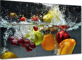 Vászonkép 100x70 Gyümölcsök a vízbe esve