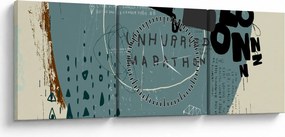 Kép - Repülő léggömb szivárvánnyal (órával) (90x30 cm)