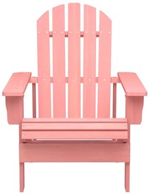 vidaXL rózsaszín tömör fenyőfa kerti Adirondack szék