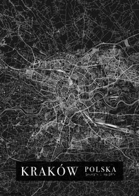Krakkó Várostérkép poszter A3 29,7x42 cm