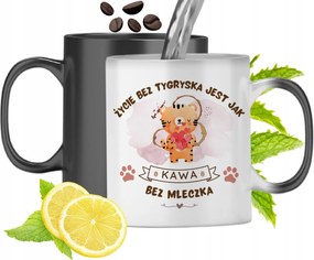 Mágikus Bögre Tigrissel, Színváltós, fényképes nyomattal