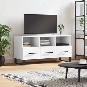 fehér szerelt fa TV-szekrény 102 x 36 x 50 cm