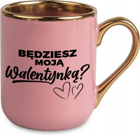 Bögre Elegáns Rózsaszín Párnak Bájos Ajándék Te leszel az én Valentin-napom?