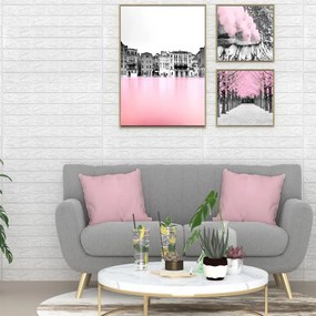 20 db fehér öntapadós 3D tégla hatású falmatrica