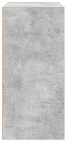betonszürke szerelt fa könyvespolc 31x24x52 cm
