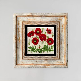 TC357225 keretezett kő falikép, 20 x 20 cm