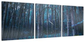 Kép - varázslatos erdő (órával) (90x30 cm)