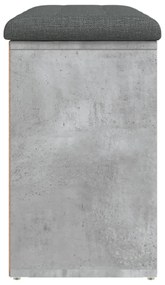 betonszürke szerelt fa cipőtároló pad 82 x 32 x 50 cm