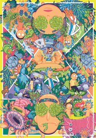 Rick and Morty Cosmic Dimension 1000 db-os Compact puzzle Clementoni